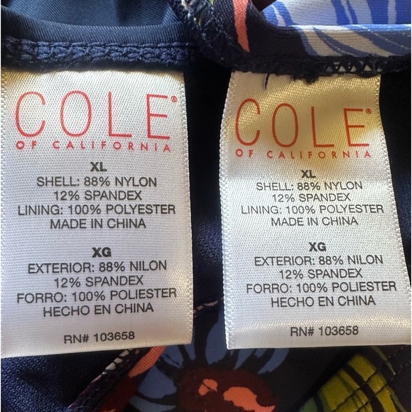Cole of California Two Piece Swimsuit Size XL - Picture 7 of 7